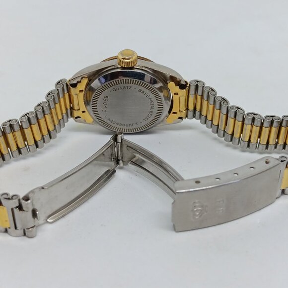 VINTAGE Jules Jurgensen 5901C Women’s 25mm Two Tone Japanese Quartz Watch